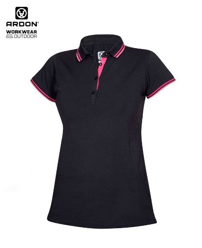 Slika Polo majica kratkih rukava ARDON®FLORET ženska   crna