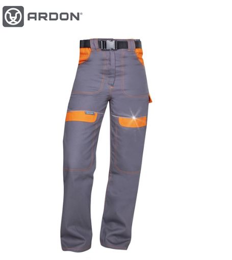 Slika Radne hlače ARDON®COOL TREND ženske sivo-narančaste