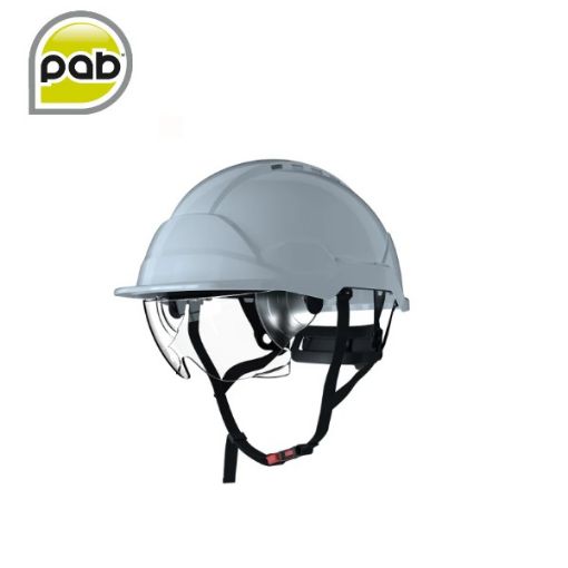 Slika Zaštitna kaciga PAB WH1-0 s integriranim vizirom bijela